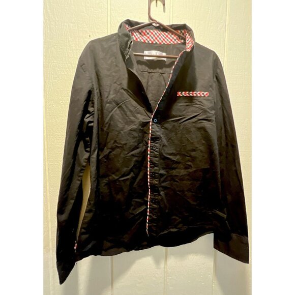 Vtg TOM’S WaRe XL BLACK WITH RED PLAID PRINT RARE - Picture 2 of 5